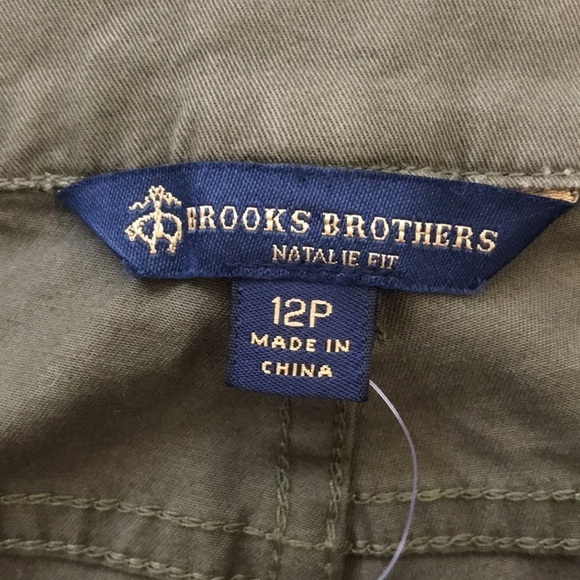 BROOKS BROTHERS Green Natalie Fit Pant Size 12P - Picture 7 of 11